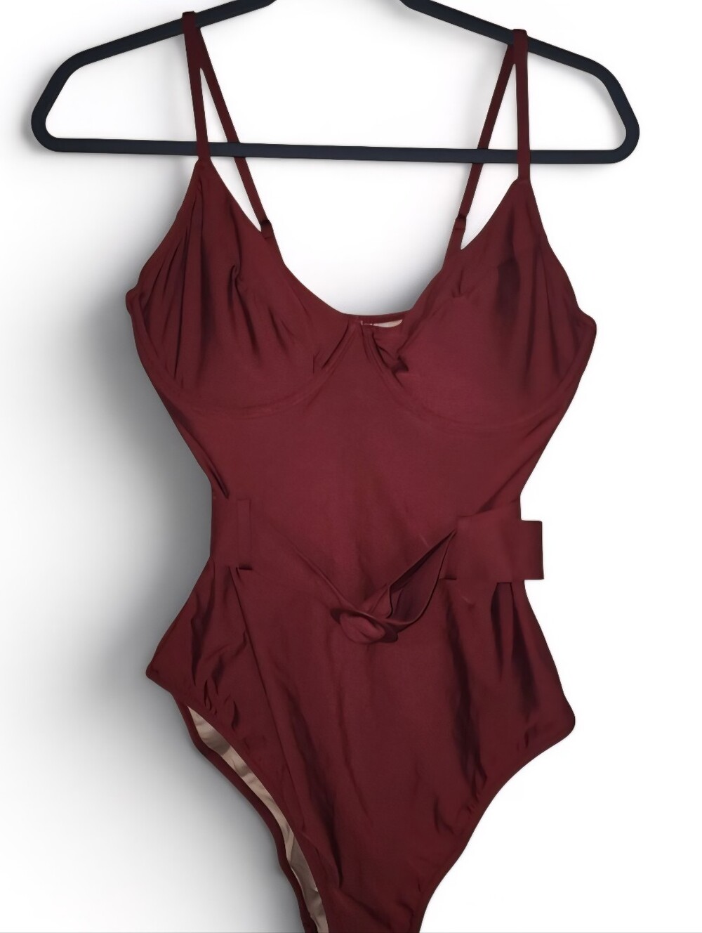 Ladies 1 Piece Bathing suit Burgandy SHADE&SHORE SZ L